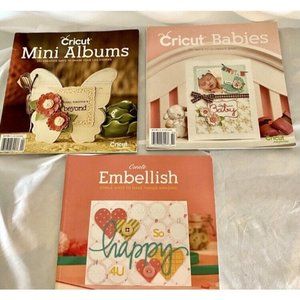 Cricut Crafting Books 2013 Bundle Including Mini Albums, Embellishments Baby